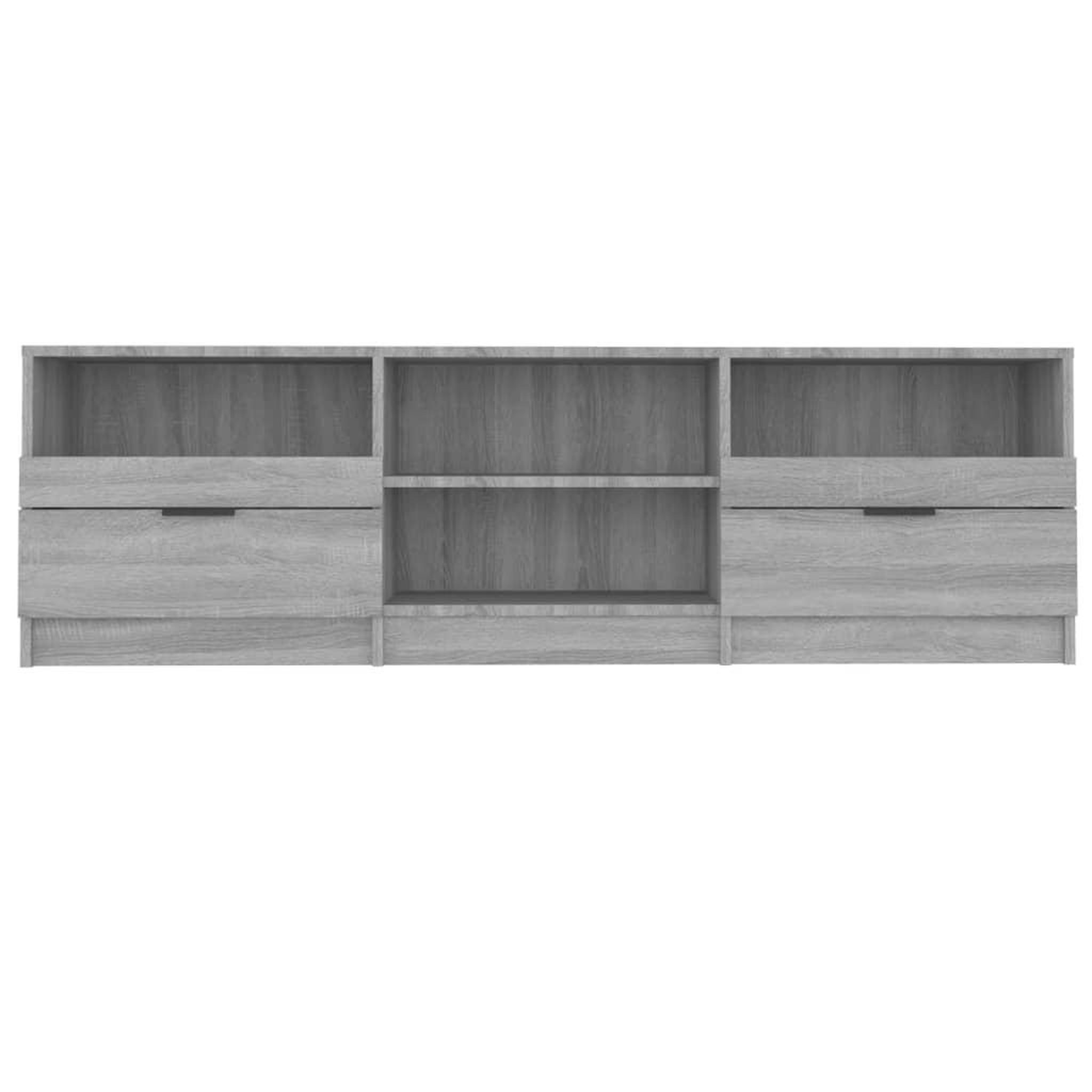 Voir la diapositive 4 : VIDAXL Meuble TV Sonoma gris 150x33,5x45 cm Bois d'ingenierie