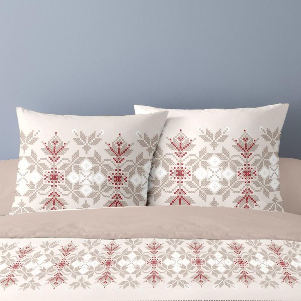 Dourev Housse de couette Flanelle 240x220 NEVADA + 2 taies