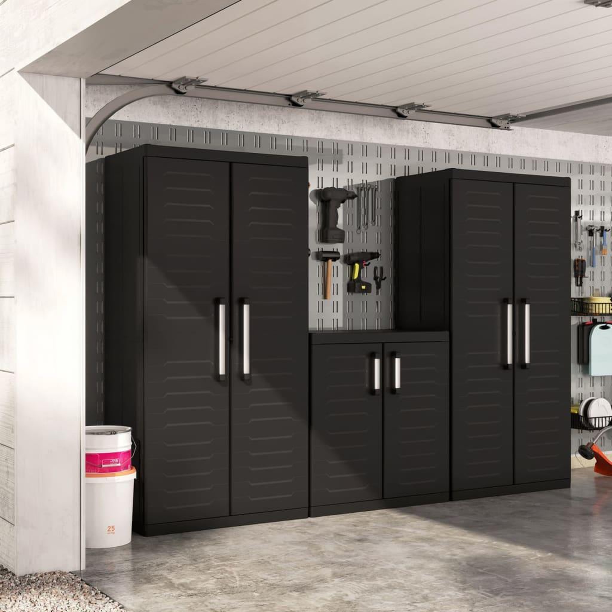 Voir la diapositive 1 : Keter Keter Armoire de rangement haute Detroit XL Noir