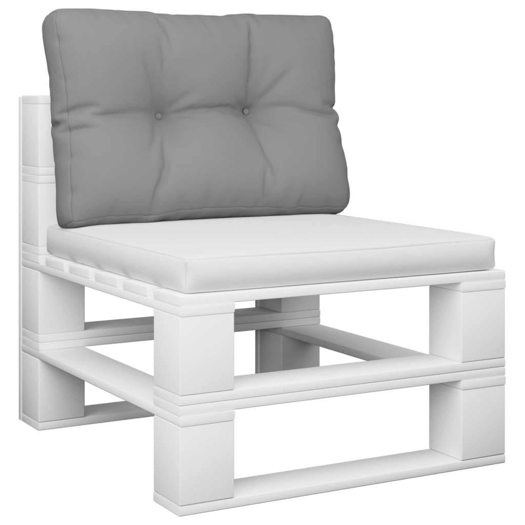 Voir la diapositive 3 : VIDAXL Coussin de palette gris 60x40x12 cm tissu