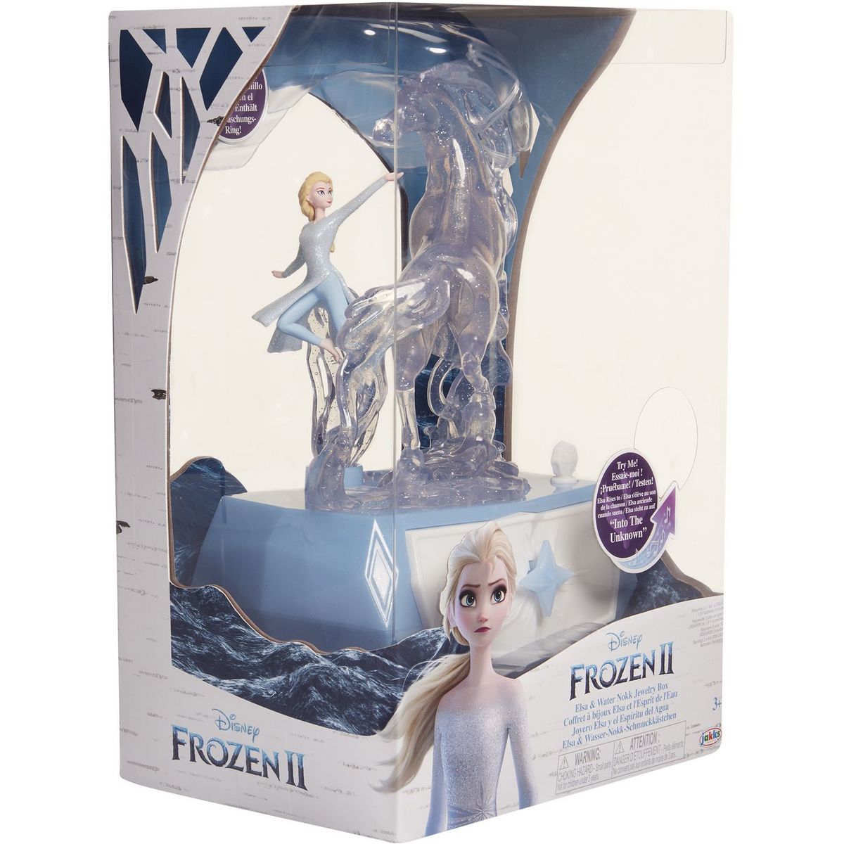 JAKKS PACIFIC Boîte à bijoux musicale et lumineuse Elsa et Nokk La reine des neiges