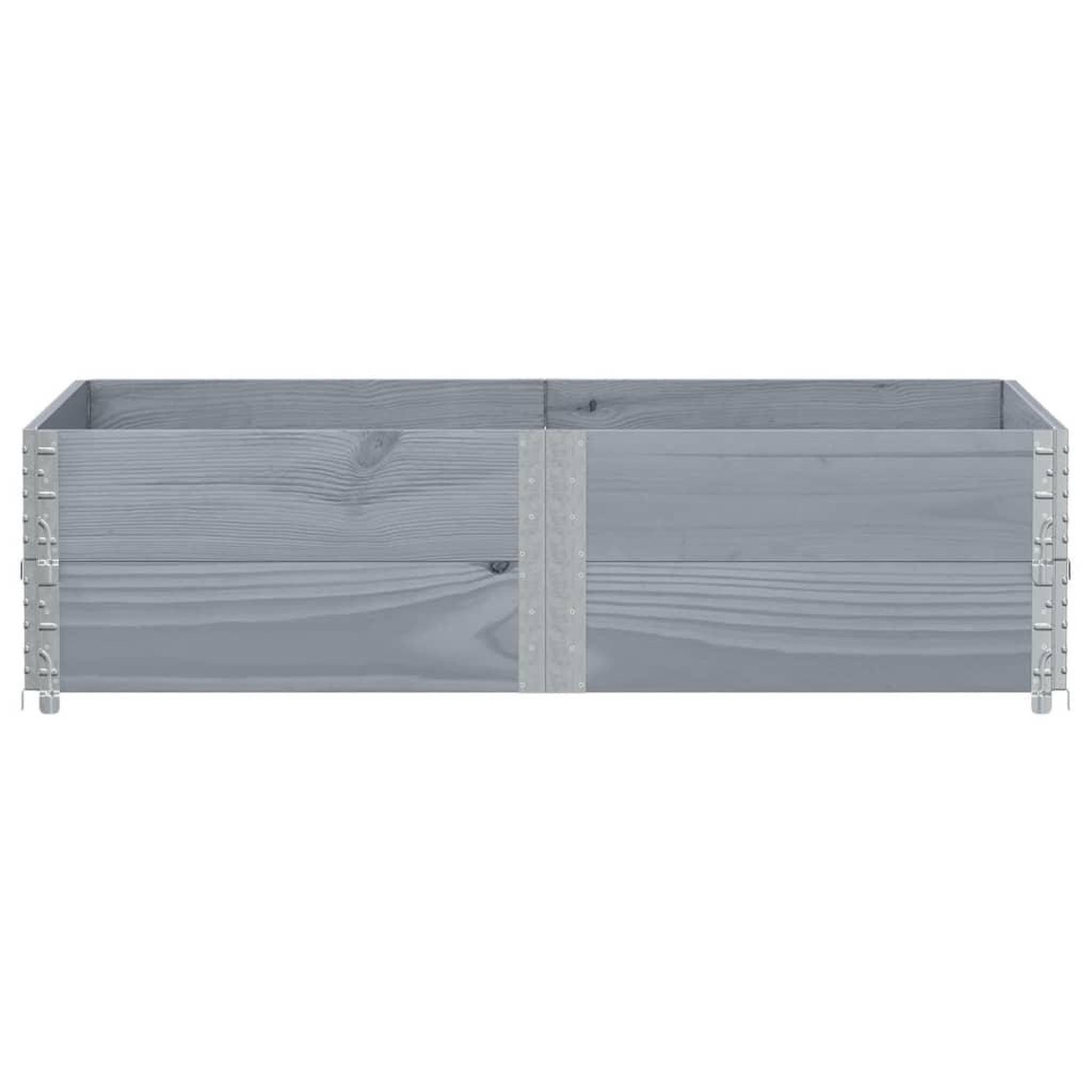 Voir la diapositive 3 : VIDAXL Jardiniere gris 150x100 cm bois de pin massif