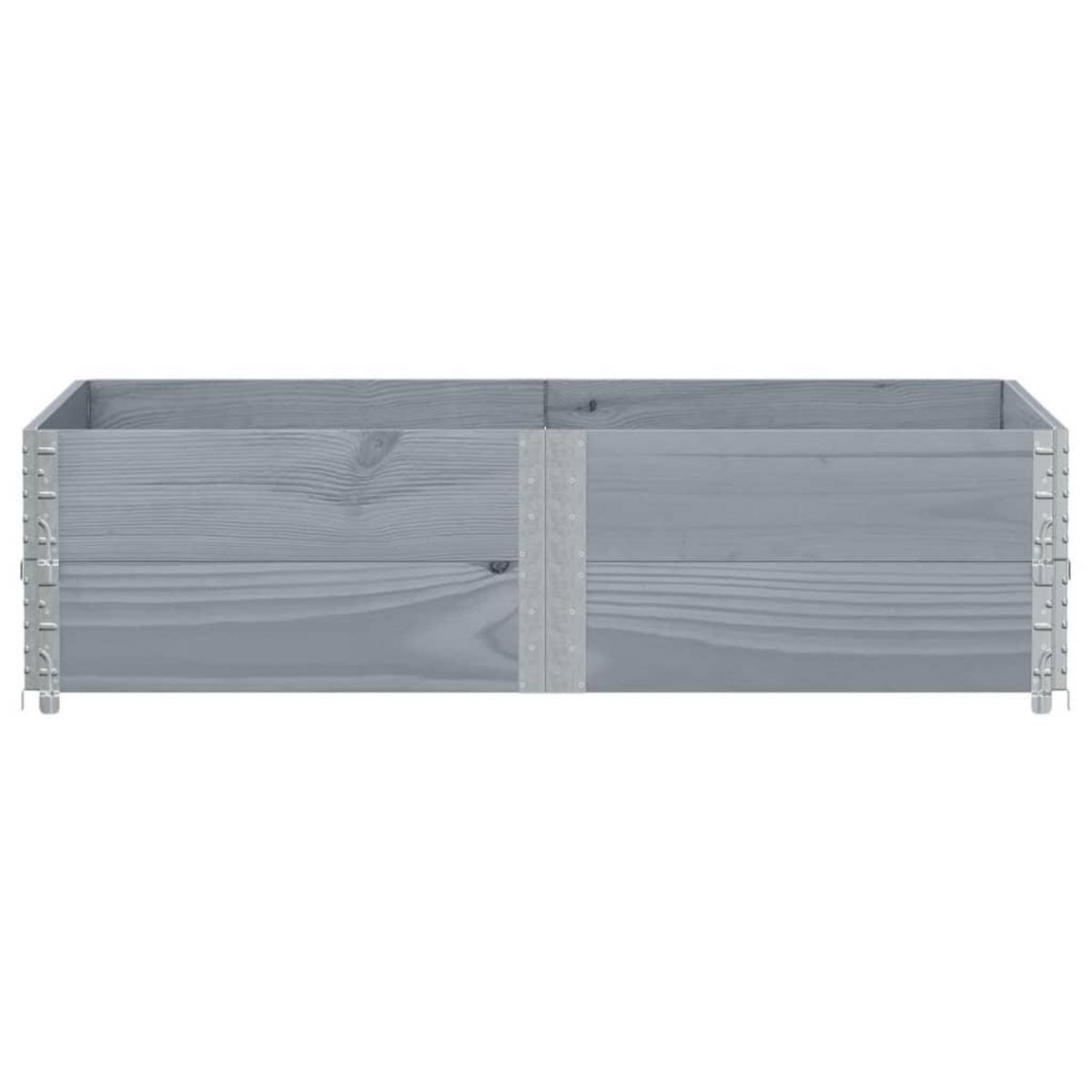 VIDAXL Jardiniere gris 150x100 cm bois de pin massif
