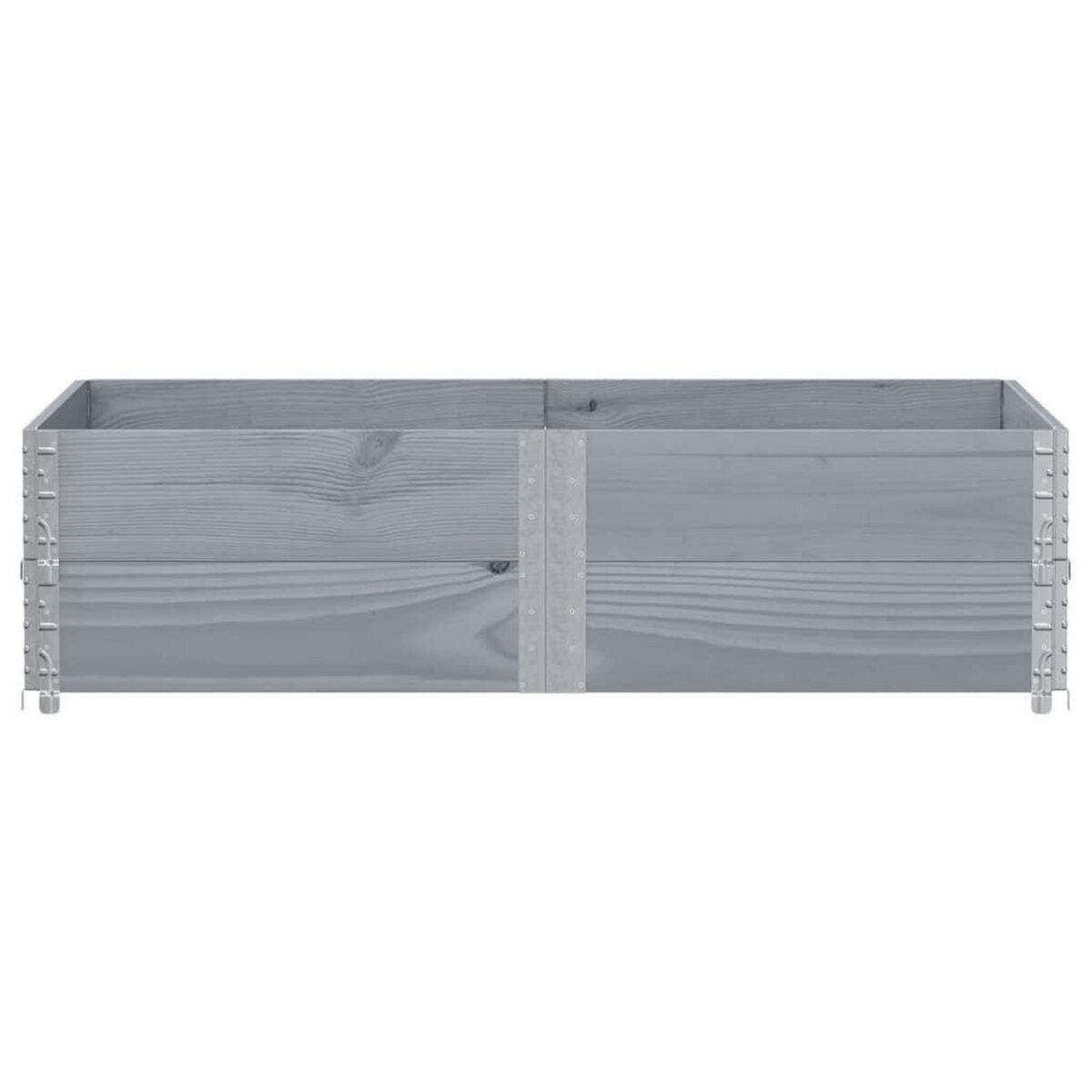 VIDAXL Jardiniere gris 150x100 cm bois de pin massif