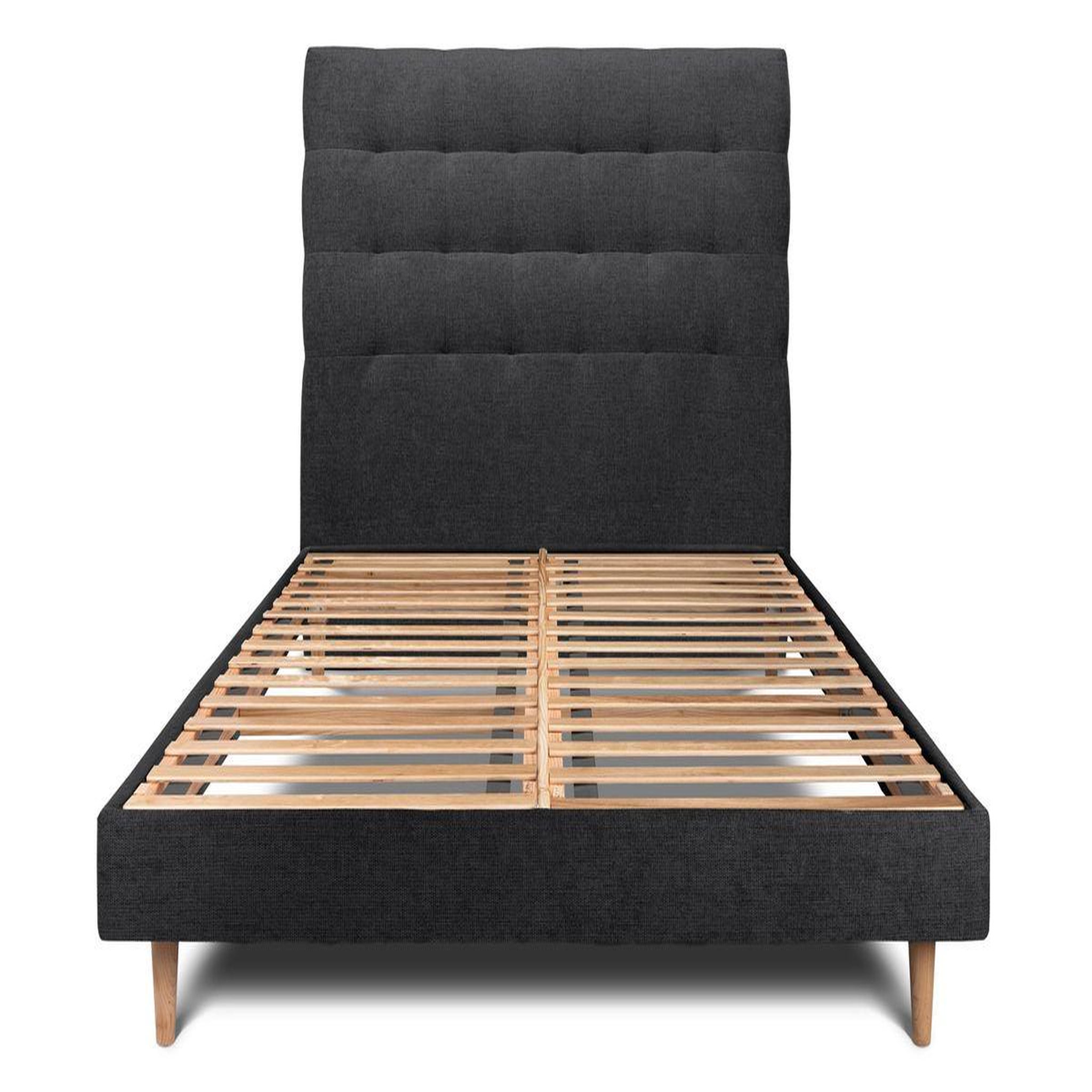 Voir la diapositive 1 : Sommeil de Plomb Lit avec tête de lit capitonnée tissu et sommier kit - Hauteur totale : 29cm
