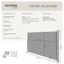 Voir la diapositive 6 : tectake Store latéral Brise-vue en Aluminium gris