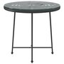 Voir la diapositive 3 : VIDAXL Table de salle a manger Noir Ø80 cm Verre trempe et acier