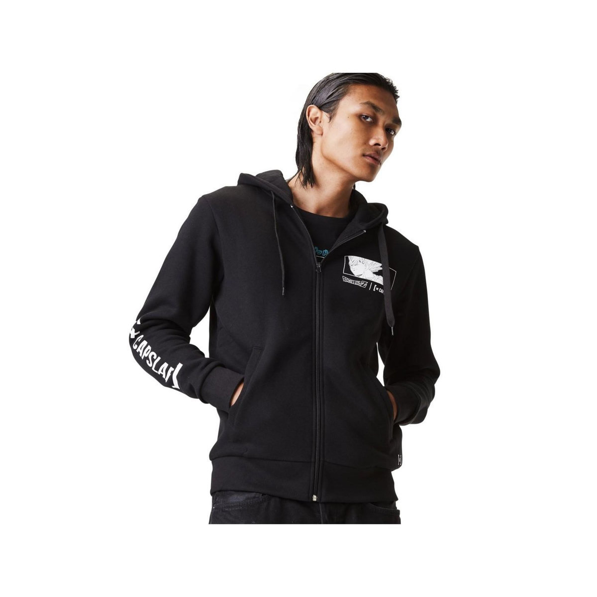 CAPSLAB Sweat à capuche avec zip homme Dragon Ball Z Vegeta
