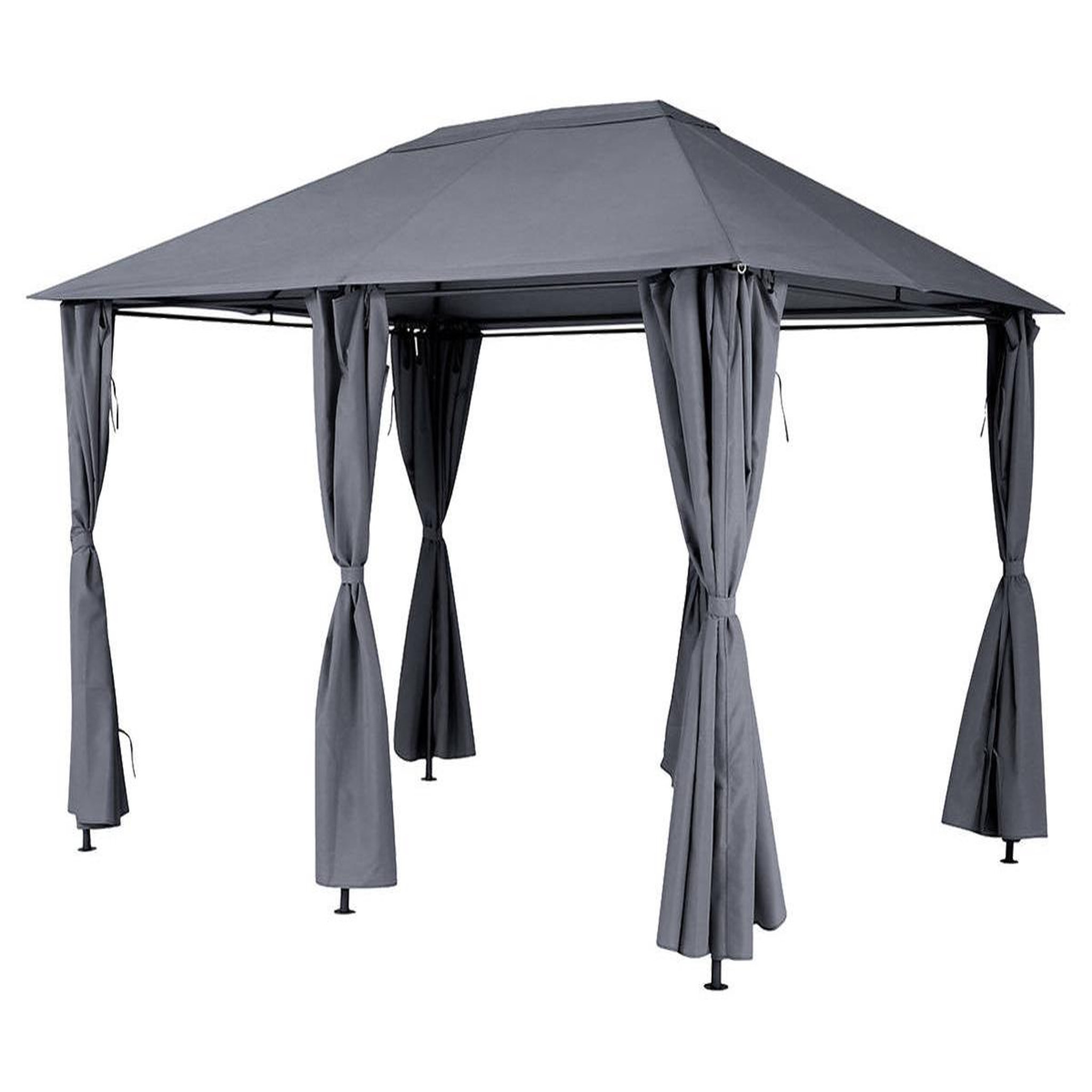 Voir la diapositive 1 : HESPERIDE Tonnelle de jardin Santorini 3 x 4 m Ardoise - Hespéride