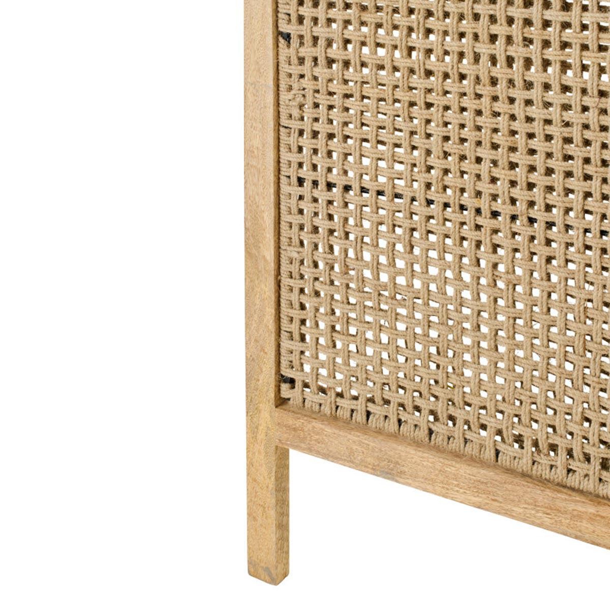 Voir la diapositive 3 : J-LINE Paravent en bois  roseau  180cm naturel