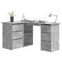 Voir la diapositive 3 : VIDAXL Bureau d'angle Gris beton 145x100x76 cm Bois d'ingenierie