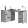 Voir la diapositive 3 : VIDAXL Bureau d'angle Gris beton 145x100x76 cm Bois d'ingenierie