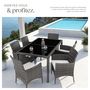 Voir la diapositive 4 : tectake Salon de jardin pour 6 personnes gris/blanc