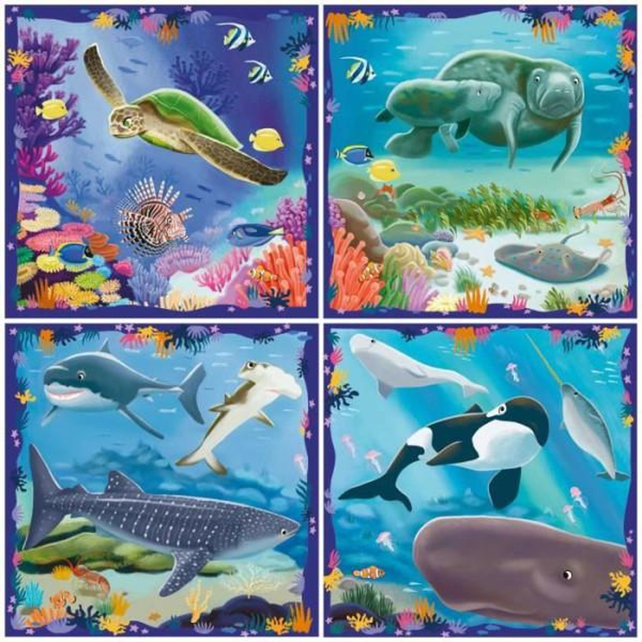 RAVENSBURGER Puzzle enfant, puzzle up!, les animaux marins, des 5 ans, 12004004, ravensburger