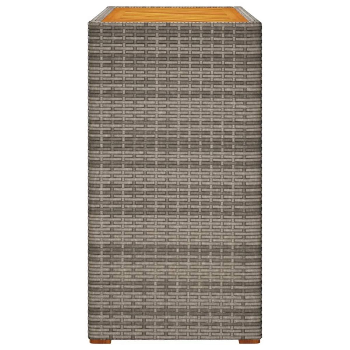 VIDAXL Table d'appoint de jardin dessus en bois gris 100x40x75 cm