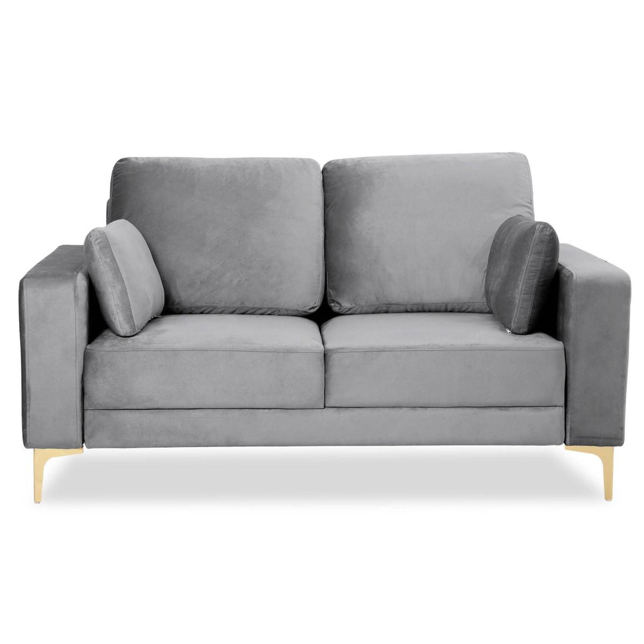 Voir la diapositive 2 : Paris Prix Canapé 2 places en velours  ignacio  158cm gris