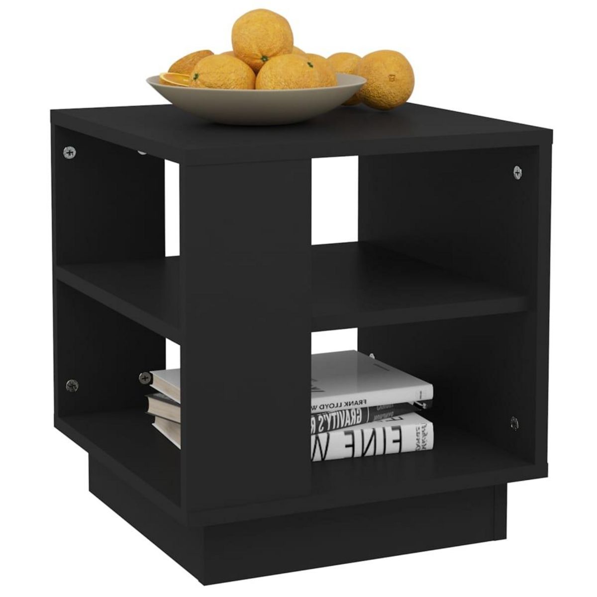 VIDAXL Table basse Noir 40x40x43 cm Bois d'ingenierie