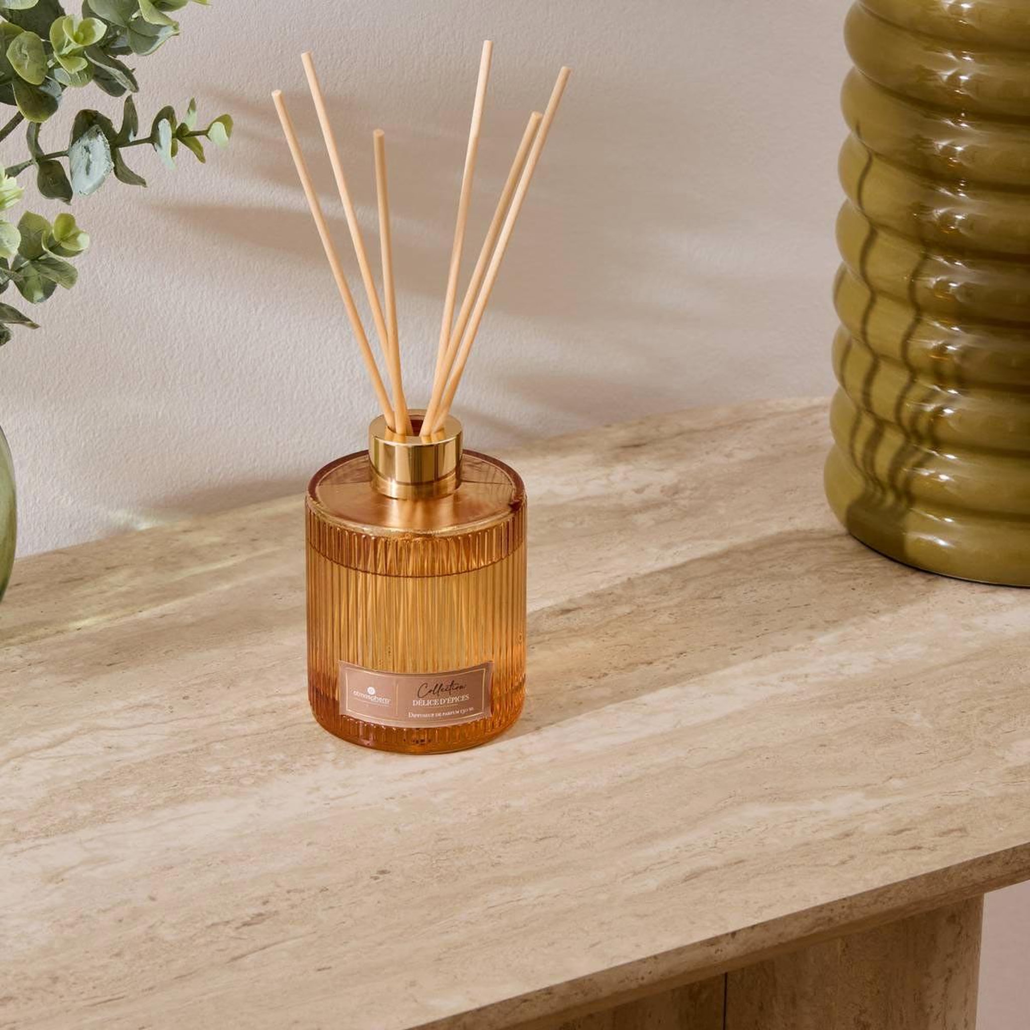 Voir la diapositive 3 : ATMOSPHERA Diffuseur de parfum en verre  albie  150ml délice d'épices