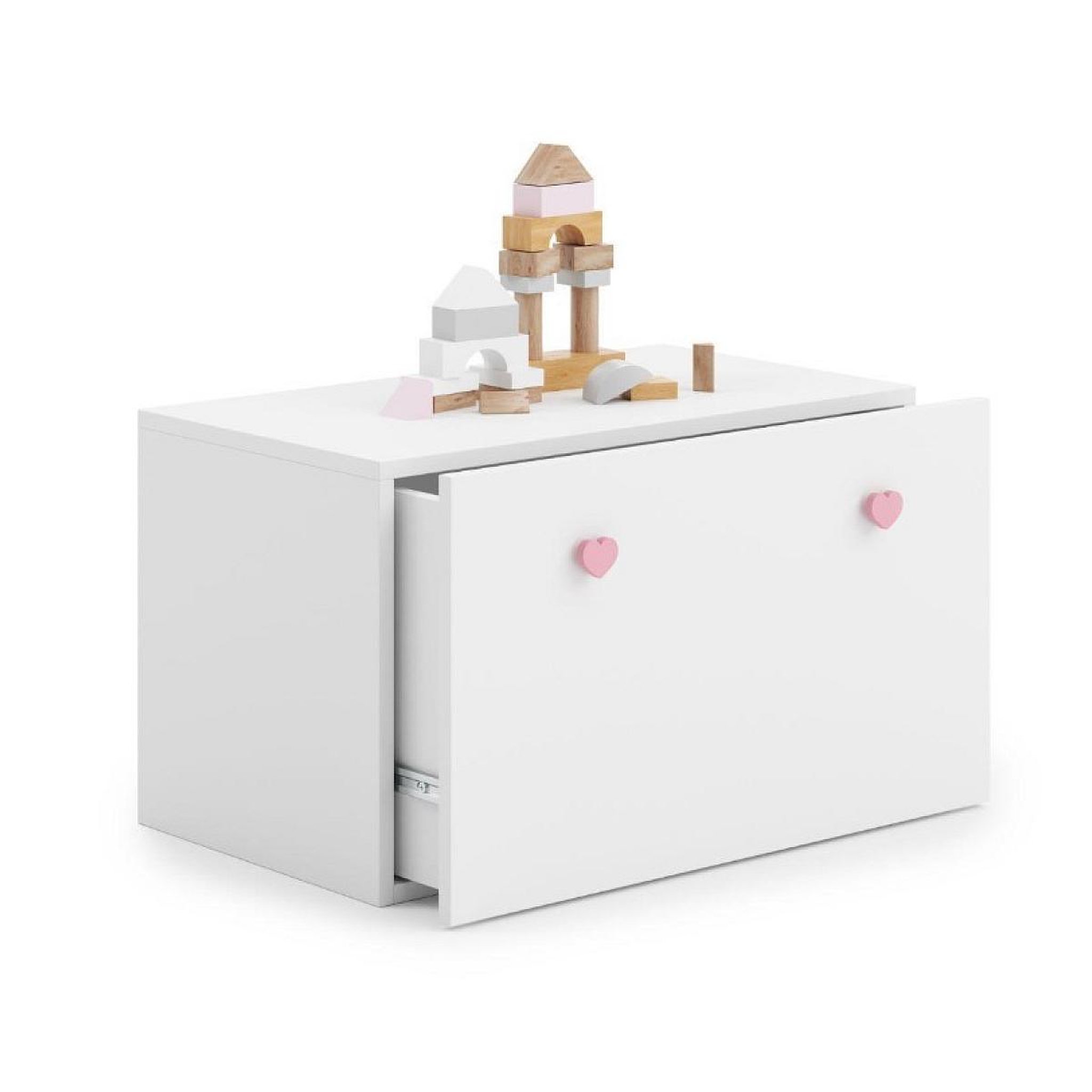 KOBI Coffre à jouets Inga rose