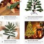 Voir la diapositive 4 : tectake Sapin de Noël artificiel 180 cm vert vert