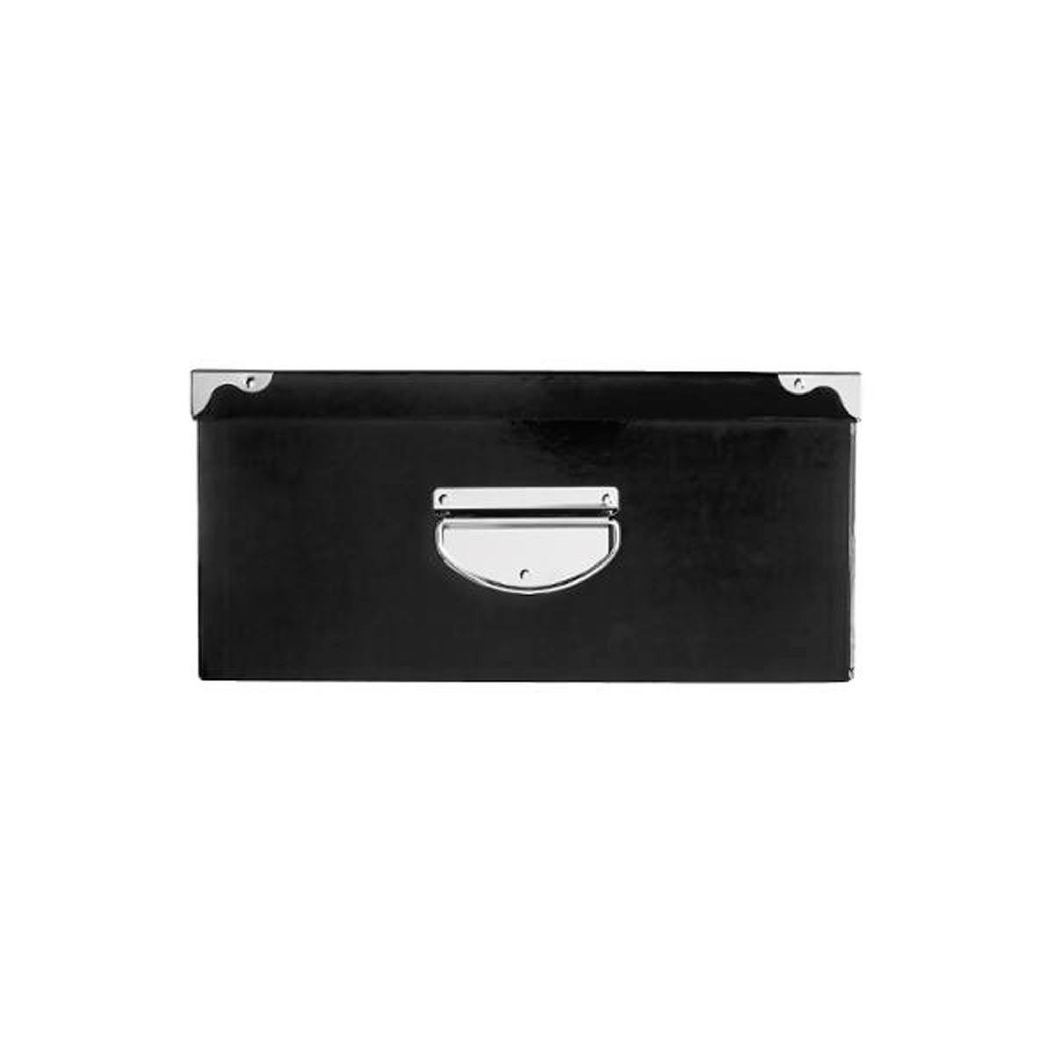 Voir la diapositive 2 : ATMOSPHERA Set de 6 boîtes de rangement  uni  48cm noir