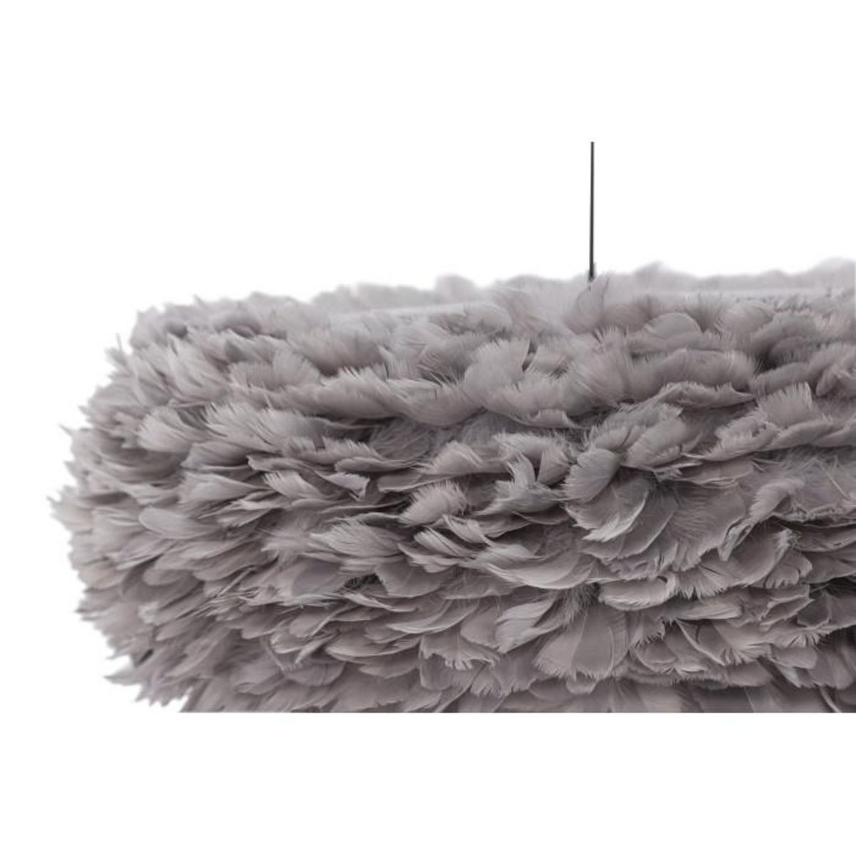 Paris Prix Lampe Suspension en plume  Nicola  75cm Gris