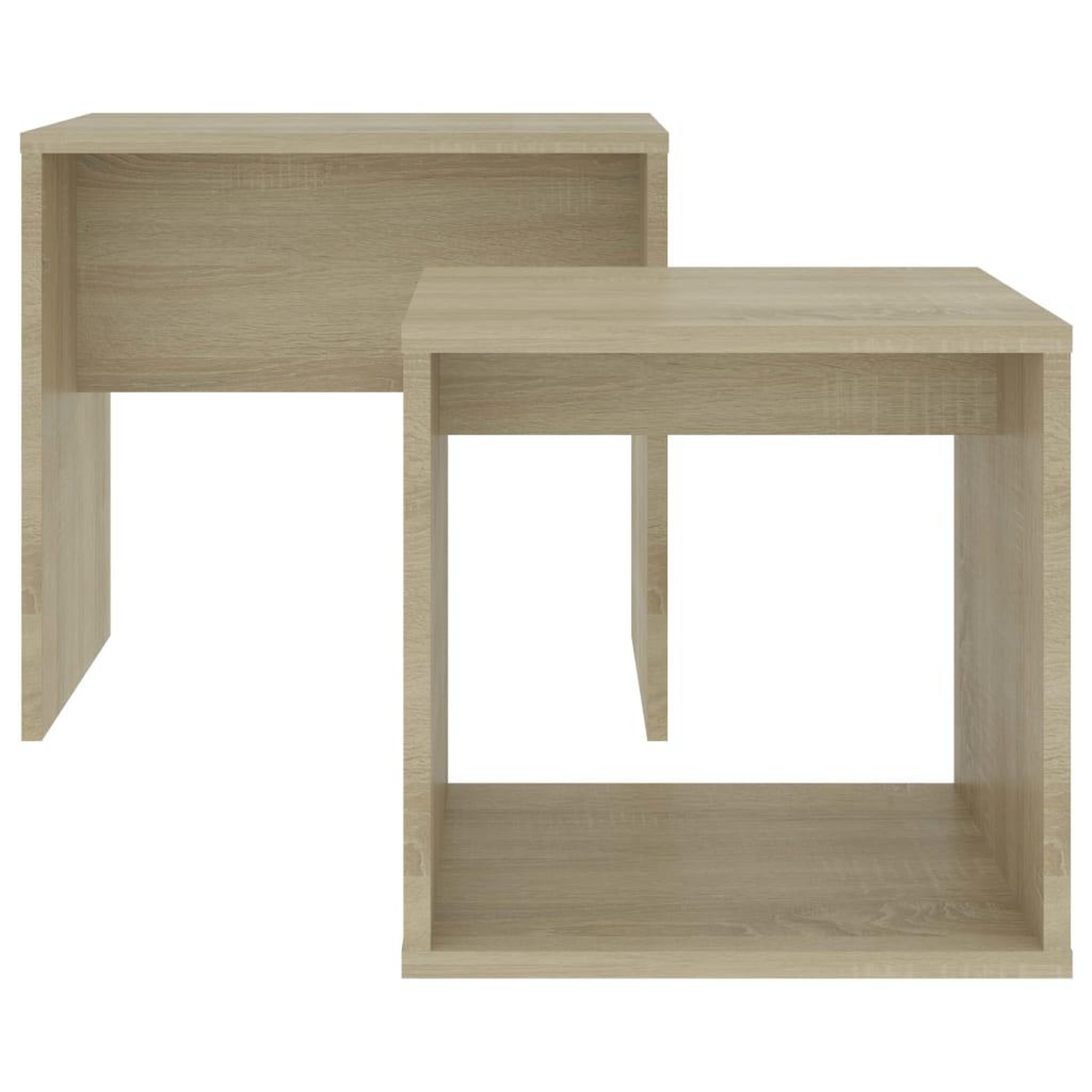 Voir la diapositive 4 : VIDAXL Ensemble de table basse Chene sonoma 48x30x45cm Bois ingenierie