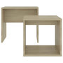 Voir la diapositive 4 : VIDAXL Ensemble de table basse Chene sonoma 48x30x45cm Bois ingenierie