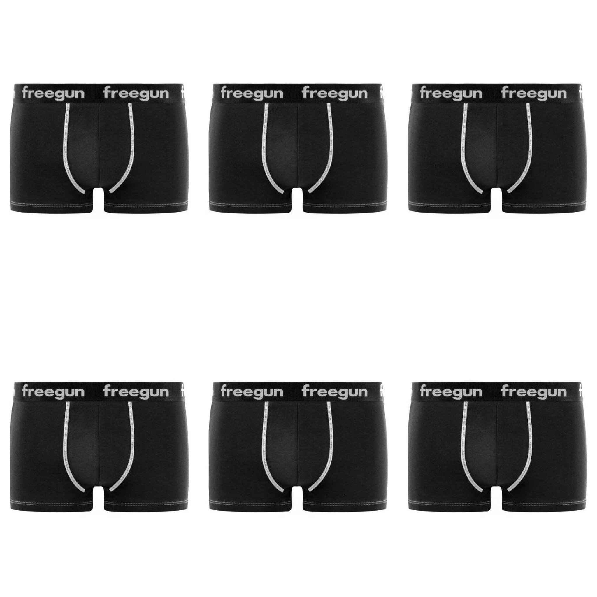 Voir la diapositive 4 : FREEGUN Lot de 6 boxers garçon en Coton