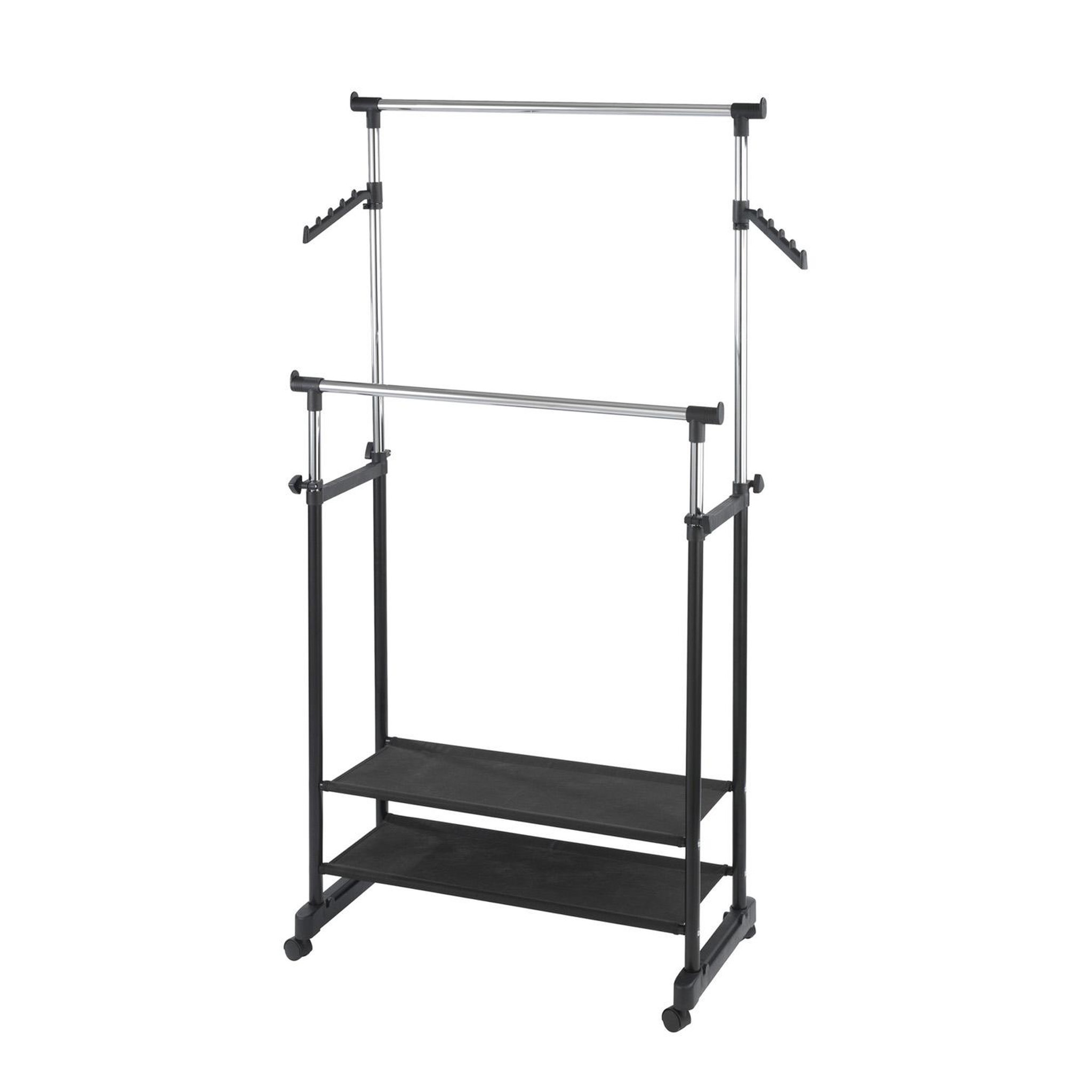 Wenko Penderie double portant mobile - h. 117/169 cm
