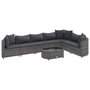 Voir la diapositive 2 : VIDAXL Salon de jardin 8 pcs avec coussins gris resine tressee