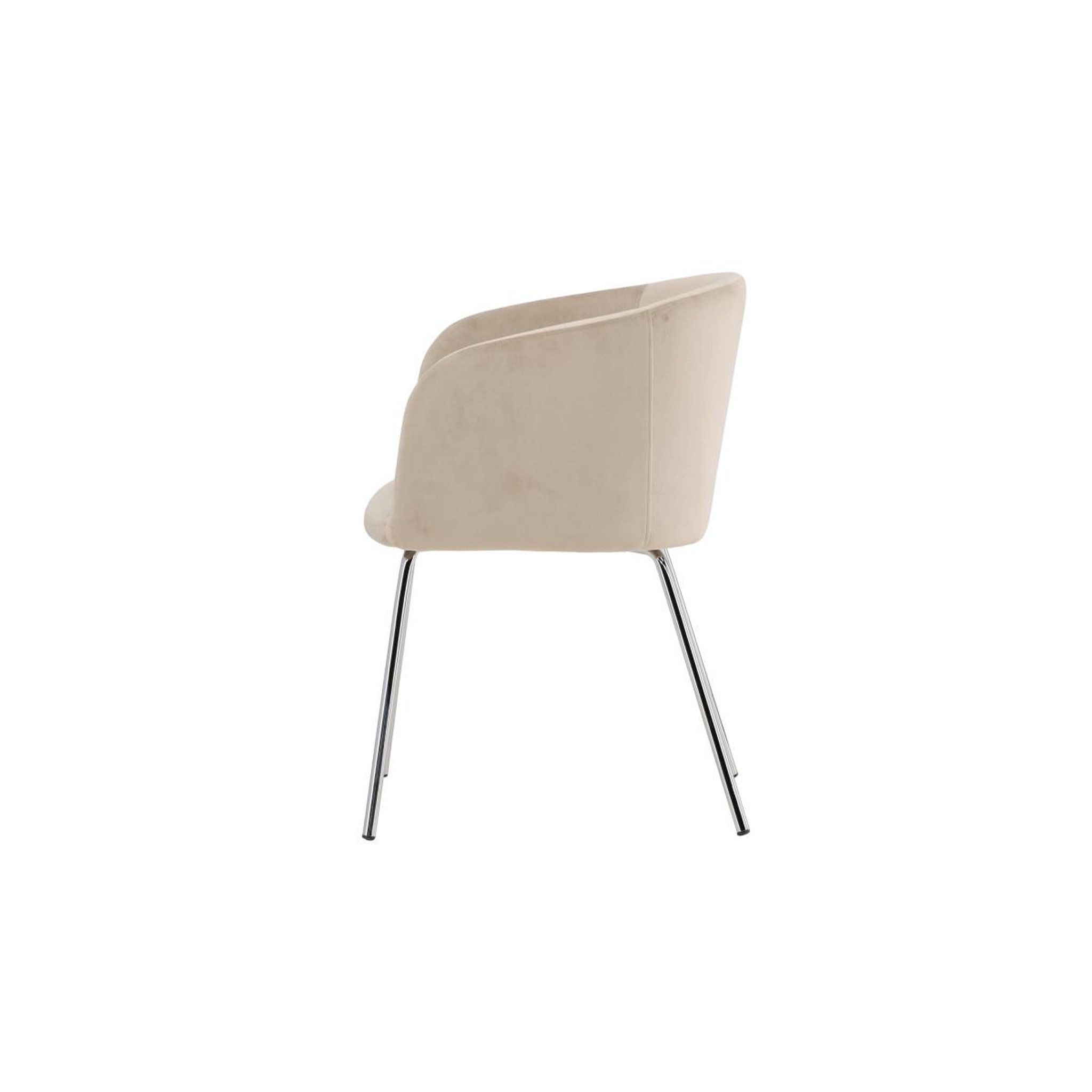 Voir la diapositive 5 : Paris Prix Chaise en velours  berit  78cm beige & argent