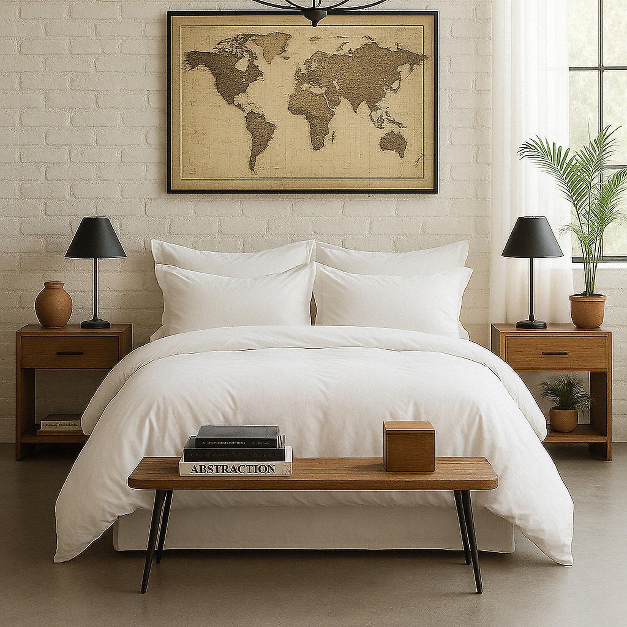 Voir la diapositive 1 : BATON ROUGE Housse de couette 100% percale de coton