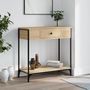Voir la diapositive 1 : VIDAXL Table console chêne sonoma 75x34,5x75 cm bois d ingénierie