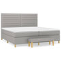 Voir la diapositive 2 : VIDAXL Sommier a lattes de lit avec matelas Gris clair 200x200cm Tissu