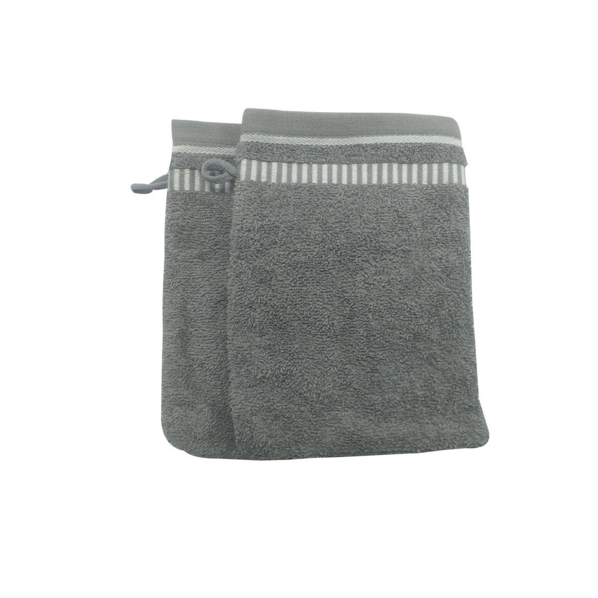 Gants De Toilette Coton NAÏA - Lot De 2, 550 G/m², Couleur Rose Bois, Doux Et Absorbants