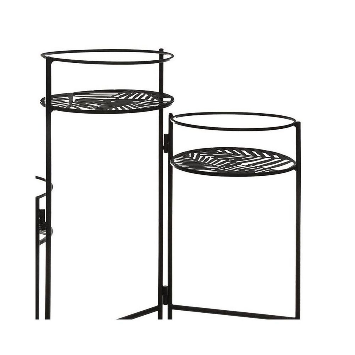 ATMOSPHERA Lot de 3 portes plante en métal Leaf noir
