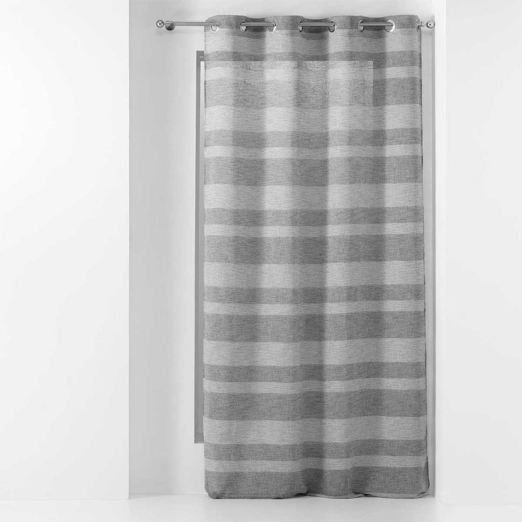 Douceur d'Intérieur Rideau voilage à œillets  palerma  140x280cm gris
