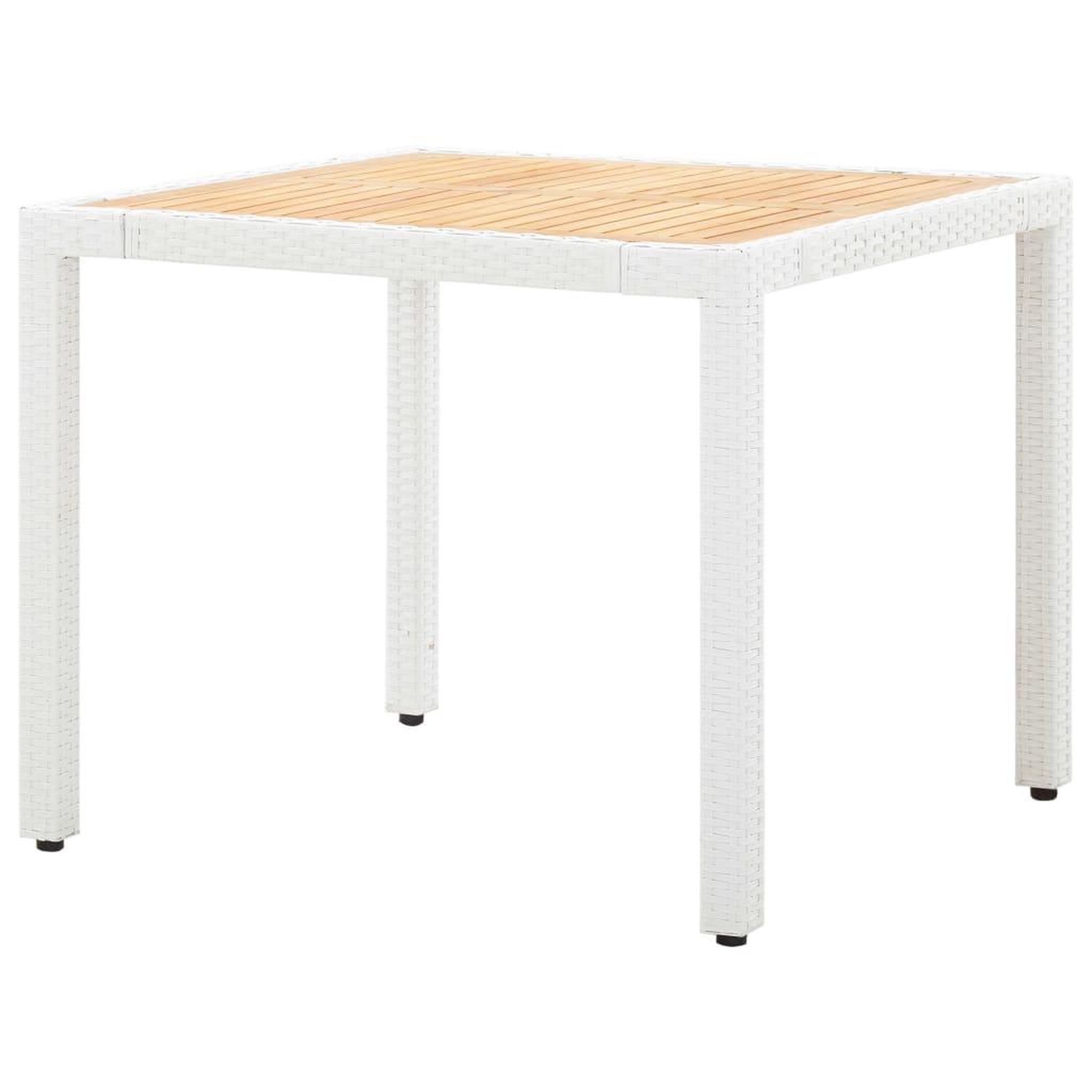 Voir la diapositive 5 : VIDAXL Salon de jardin 5 pcs resine tressee blanc