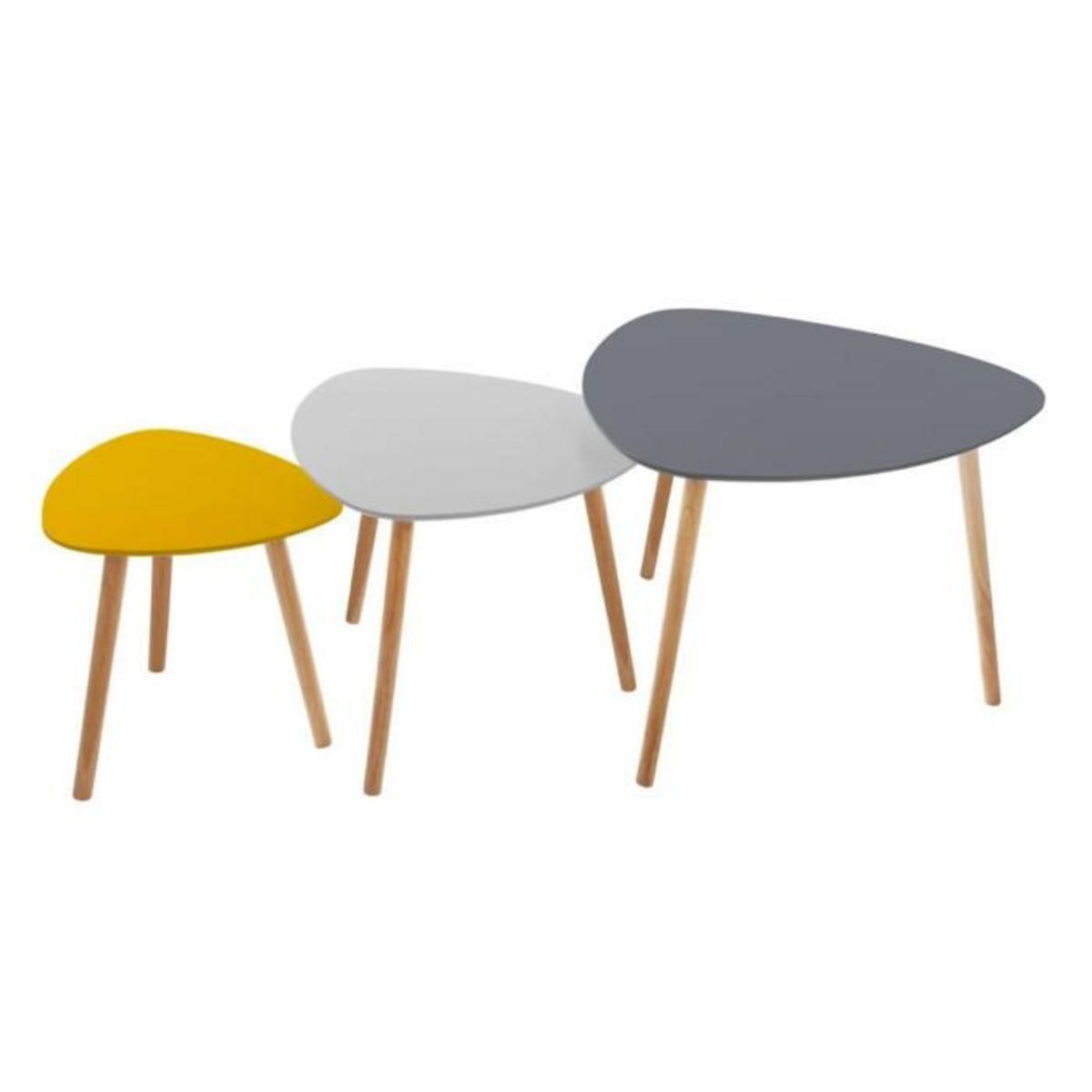 ATMOSPHERA Lot de 3 Tables à Café Gigognes  Mileo  60cm Multicolore