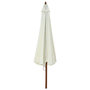 Voir la diapositive 3 : VIDAXL Parasol d'exterieur avec mat en bois 330 cm blanc sable