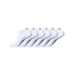 UMBRO Lot de 6 Paires de Chaussettes Sneackers Homme Taille 43/46. Coloris disponibles : Blanc