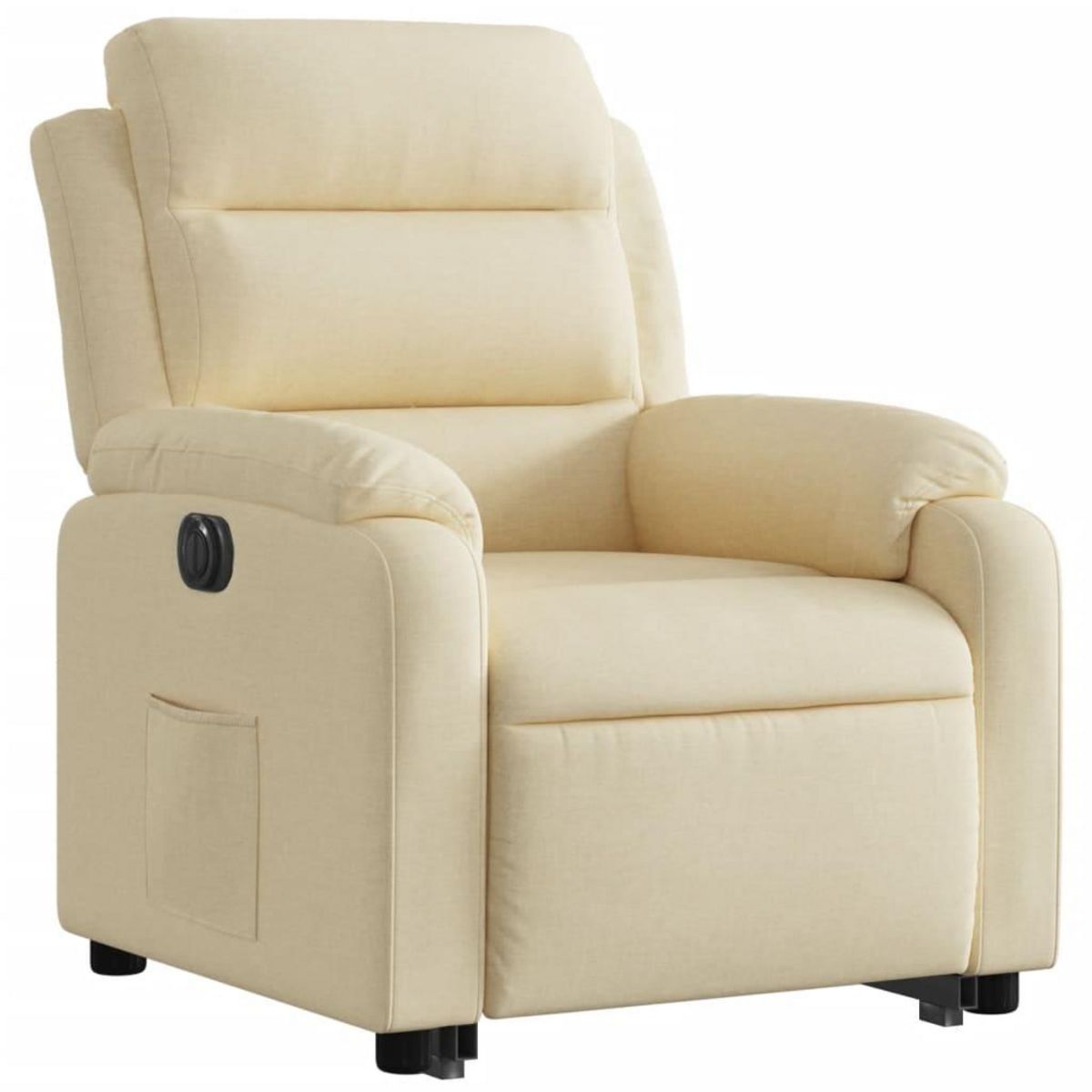 VIDAXL Fauteuil inclinable electrique creme tissu
