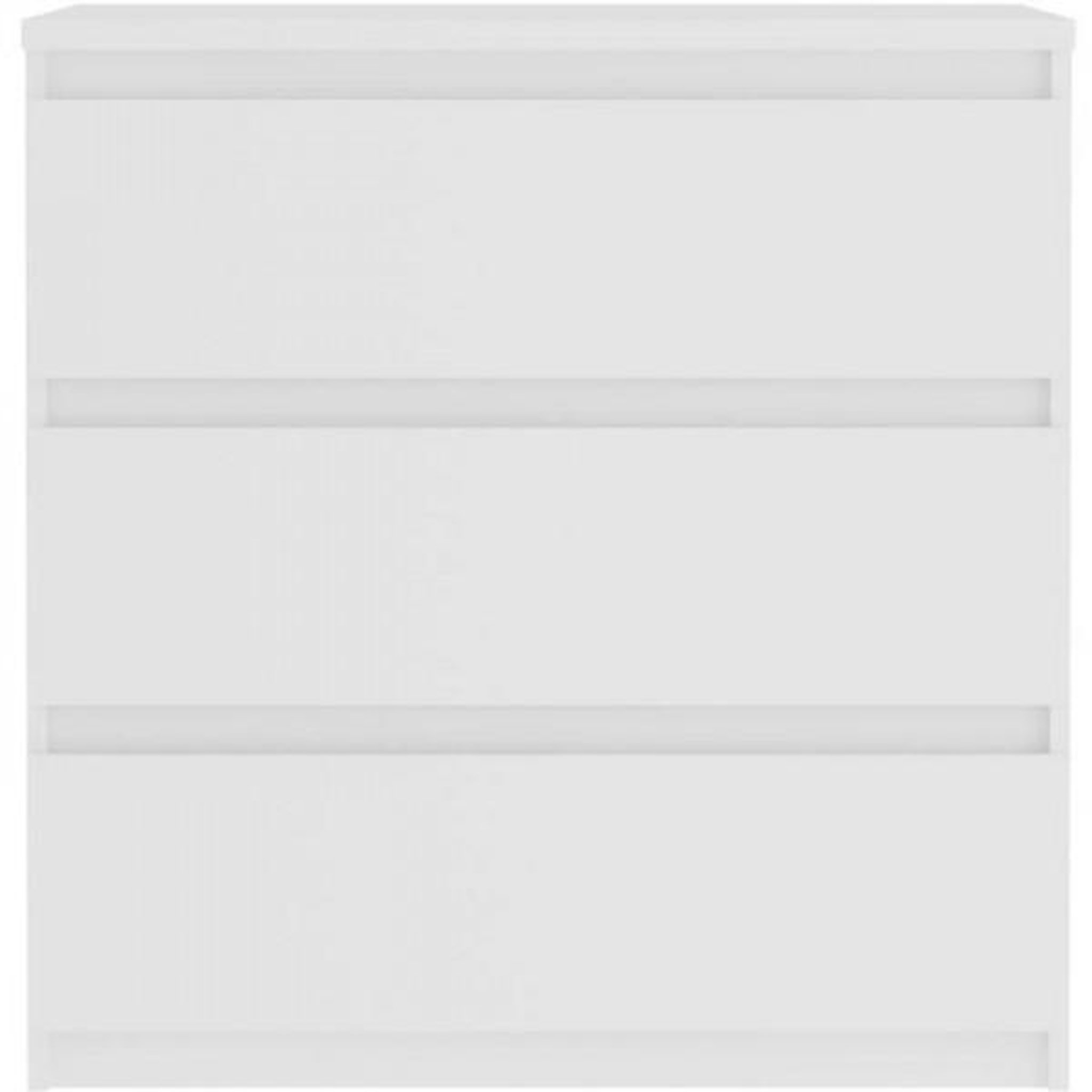 Voir la diapositive 3 : MARKET24 Commode CHELSEA 3 Tiroirs - Couleur blanc mat - L 77,2 x P 42 x H 79,9 cm