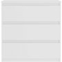 Voir la diapositive 3 : MARKET24 Commode CHELSEA 3 Tiroirs - Couleur blanc mat - L 77,2 x P 42 x H 79,9 cm