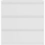 Voir la diapositive 3 : MARKET24 Commode CHELSEA 3 Tiroirs - Couleur blanc mat - L 77,2 x P 42 x H 79,9 cm
