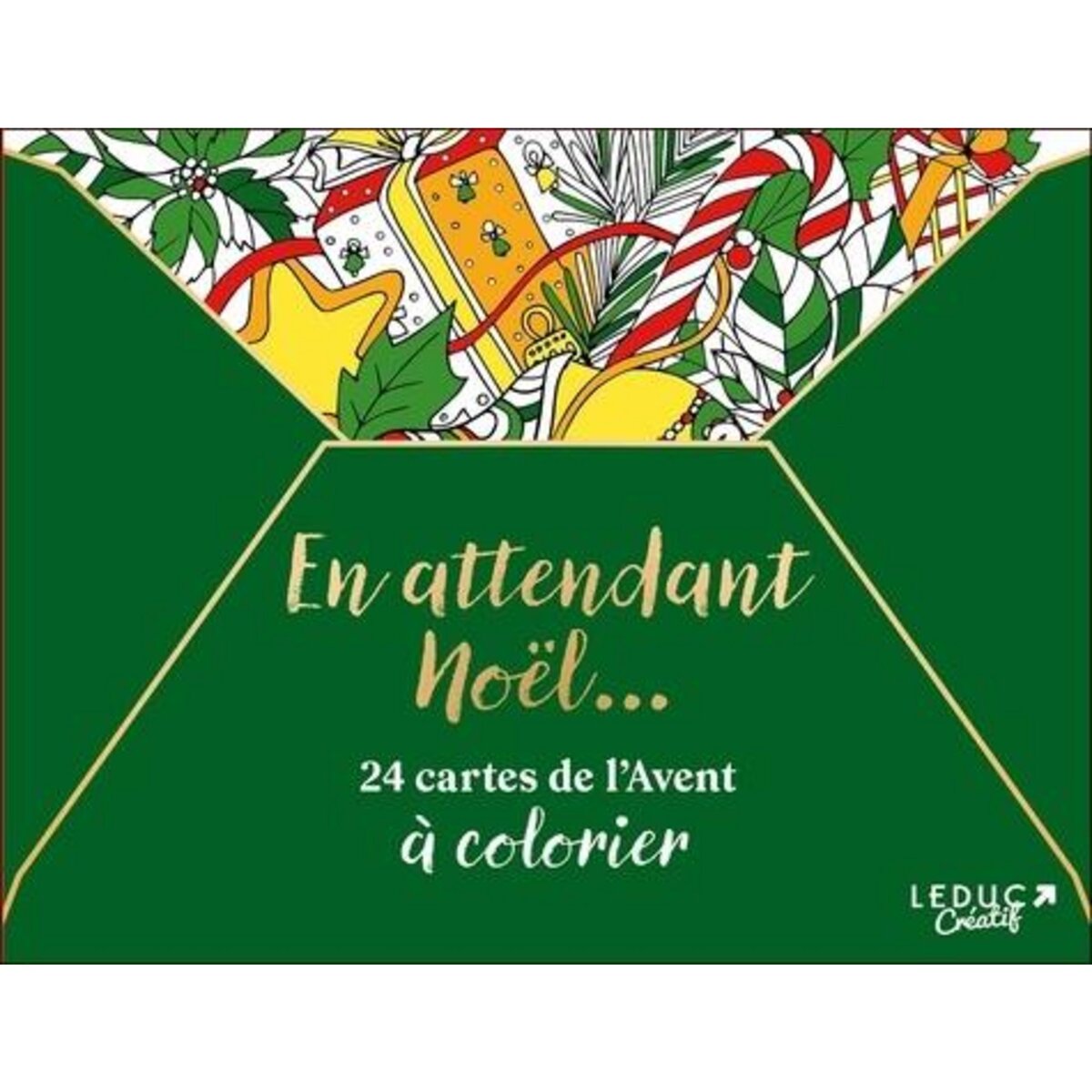 EN ATTENDANT NOEL. 24 CARTES DE L'AVENT A COLORIER, Leduc
