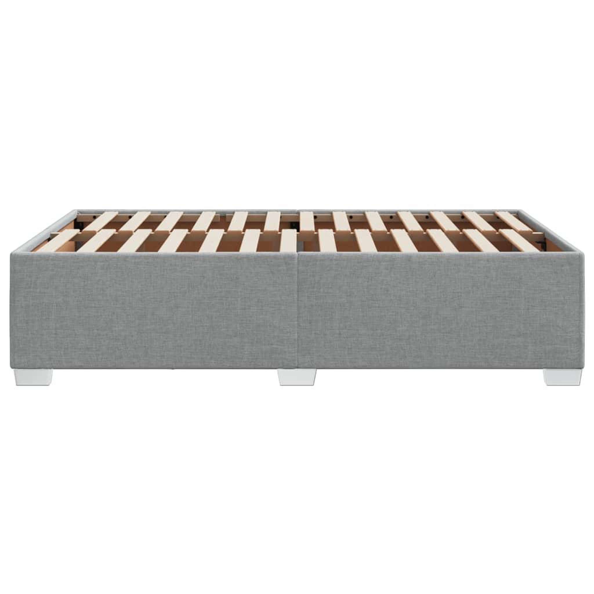 Voir la diapositive 5 : VIDAXL Cadre de lit sans matelas gris clair 120x190 cm tissu