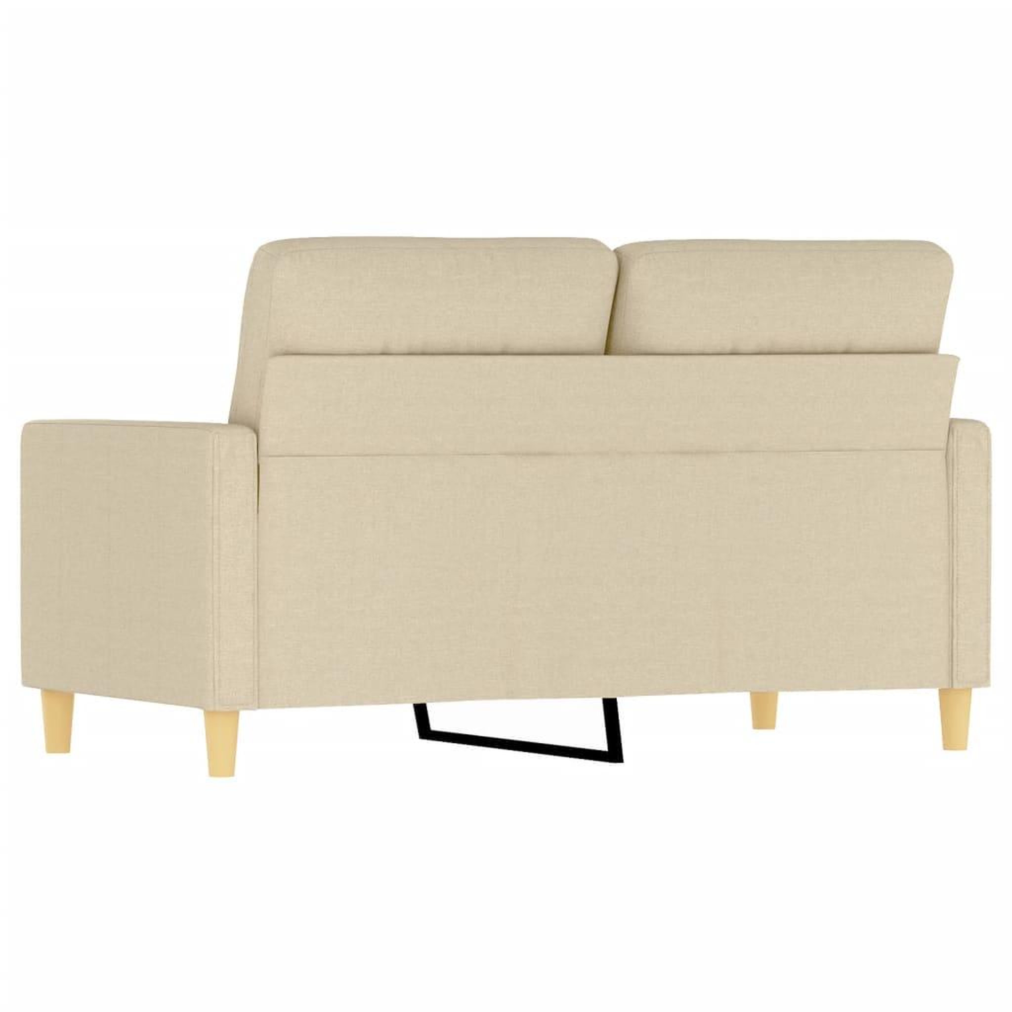 Voir la diapositive 5 : VIDAXL Canape a 2 places Creme 120 cm Tissu