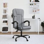 VIDAXL Fauteuil inclinable de bureau Gris clair Tissu